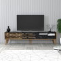Hanah Home Soporte para TV Valensiya Nogal, Negro y Mármol